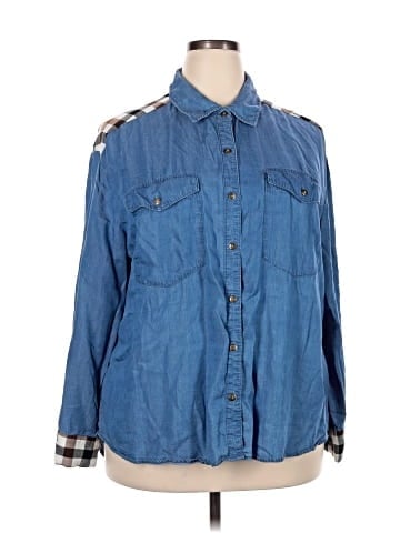 Cato Long Sleeve Button-Down Shirt (view 1)