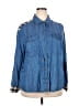 Cato Blue Long Sleeve Button-Down Shirt Size 18 - photo 1