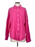 Automet Polka Dots Pink Long Sleeve Button-Down Shirt Size L - photo 1