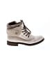 Assorted Brands 100% Leather Gray Ivory Ankle Boots Size 7 - photo 1