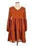 Unbranded Solid Brown Casual Dress Size M - photo 1