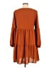 Unbranded Solid Brown Casual Dress Size M - photo 2