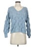 Moon & Madison Chevron-herringbone Blue Pullover Sweater Size S - photo 1