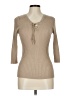 Hooked Up Tan 3/4 Sleeve Top Size L - photo 1