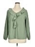 Ellos Green Long Sleeve Blouse Size 14 - 16 - photo 1