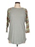 Lularoe Chevron-herringbone Gray 3/4 Sleeve T-Shirt Size L - photo 1