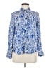Zara Paisley Blue Long Sleeve Blouse Size M - photo 1