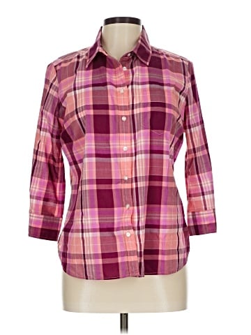 JCPenney 3/4 Sleeve Button-Down Shirt (view 1)
