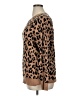 Kim Rogers 100% Cotton Animal Print Brown Pullover Sweater Size 1X - photo 5