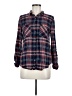 Ambiance Plaid Blue Long Sleeve Button-Down Shirt Size M - photo 1