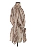 Zimmermann Animal Print Silver Tan Long Sleeve Blouse Size 8 (2) - photo 4