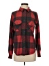 Modish Rebel Plaid Red Long Sleeve Blouse Size XS - photo 1