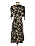 Topshop Floral Black Casual Dress Size 4 - photo 2