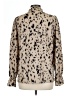 Unbranded 100% Polyester Animal Print Tan Long Sleeve Blouse Size L - photo 2
