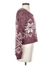 Kaisely Print Burgundy Pullover Sweater Size XS - photo 4
