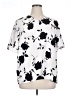 Unbranded Floral White Short Sleeve Blouse Size XL - photo 1