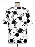 Unbranded Floral White Short Sleeve Blouse Size XL - photo 2