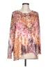 Time and Tru 100% Polyester Pink Long Sleeve Blouse Size 12 - 14 - photo 1