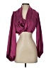 Line & Dot 100% Polyester Burgundy 3/4 Sleeve Blouse Size XS - photo 1