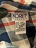 Koret Plaid Blue Short Sleeve Blouse Size L - photo 7