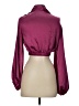 Line & Dot 100% Polyester Burgundy 3/4 Sleeve Blouse Size XS - photo 2