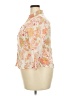 Unbranded Floral Orange 3/4 Sleeve Button-Down Shirt Size XXL - photo 5