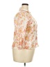 Unbranded Floral Orange 3/4 Sleeve Button-Down Shirt Size XXL - photo 4