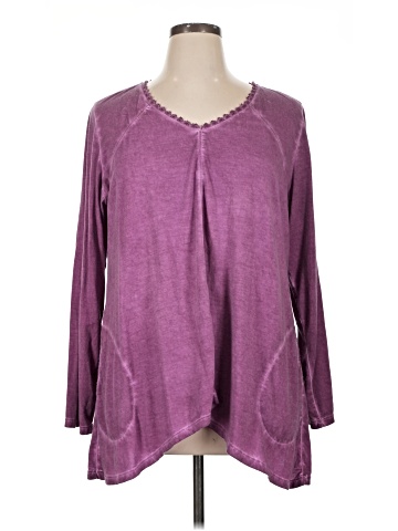 LOGO by Lori Goldstein Long Sleeve Henley (view 1)