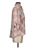 CAbi Plaid Orange 3/4 Sleeve Button-Down Shirt Size S - photo 4