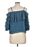 LUCCA 100% Polyester Blue Sleeveless Blouse Size M - photo 2