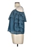 LUCCA 100% Polyester Blue Sleeveless Blouse Size M - photo 5