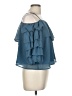 LUCCA 100% Polyester Blue Sleeveless Blouse Size M - photo 4