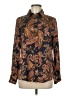 Industry 100% Polyester Paisley Brown Long Sleeve Blouse Size M - photo 1
