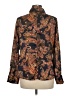 Industry 100% Polyester Paisley Brown Long Sleeve Blouse Size M - photo 2