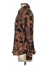 Industry 100% Polyester Paisley Brown Long Sleeve Blouse Size M - photo 5