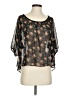 XXI 100% Polyester Black Short Sleeve Blouse Size S - photo 1