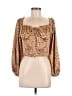 William B 100% Polyester Brown 3/4 Sleeve Blouse Size M - photo 1