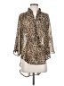 Mixxed26 100% Polyester Animal Print Tan 3/4 Sleeve Blouse Size S - photo 1