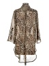 Mixxed26 100% Polyester Animal Print Tan 3/4 Sleeve Blouse Size S - photo 2