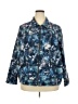 Cj Banks 100% Polyester Print Blue Jacket Size 2X - photo 1