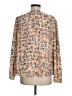 CAbi 100% Polyester Print Tan Pink Long Sleeve Blouse Size M - photo 2