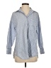 Zara Stripes Blue Long Sleeve Button-Down Shirt Size XS - photo 1