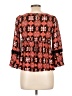 Takara 100% Rayon Red 3/4 Sleeve Blouse Size L - photo 2