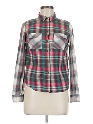Topshop Long Sleeve Button-Down Shirt (view 1)