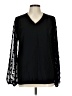 Unbranded 100% Polyester Black Long Sleeve Blouse Size L - photo 1