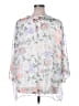 Studio 1886 100% Polyester Silver 3/4 Sleeve Blouse Size 1X - photo 2