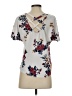 Alfred Paquette Floral Ivory Short Sleeve Blouse Size S - photo 2