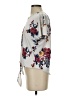 Alfred Paquette Floral Ivory Short Sleeve Blouse Size S - photo 5