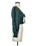 Shein 100% Polyester Teal 3/4 Sleeve Blouse Size XS - photo 4
