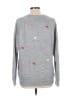 Pink Lily Hearts Gray Pullover Sweater Size L - photo 2